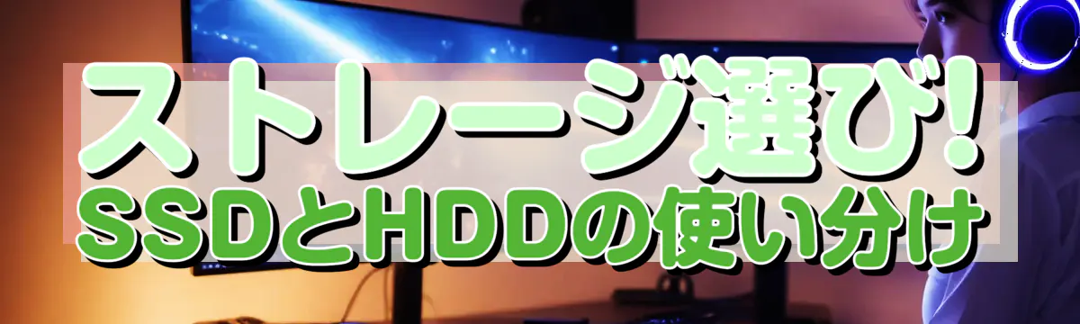 ストレージ選び! SSDとHDDの使い分け