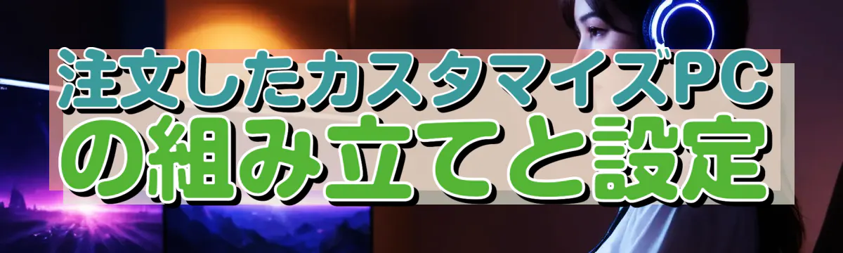 注文したカスタマイズPCの組み立てと設定