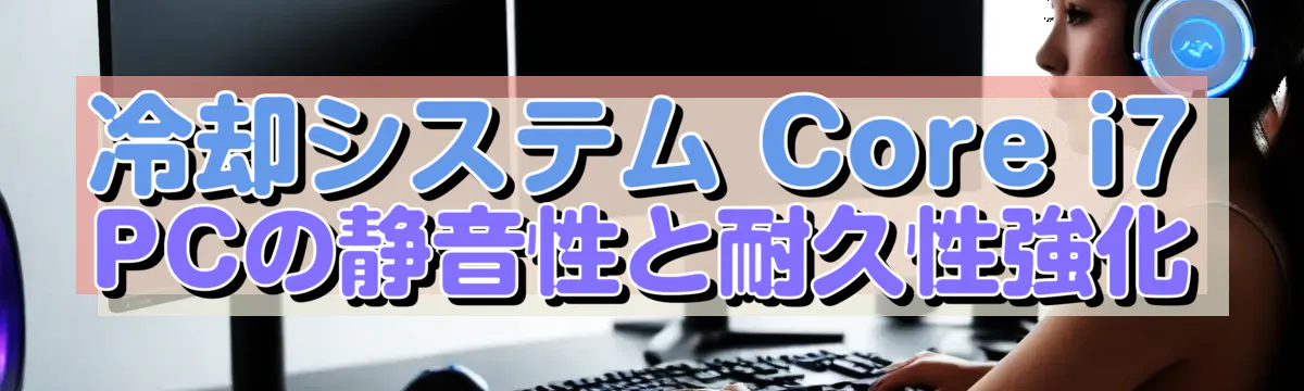 冷却システム Core i7 PCの静音性と耐久性強化