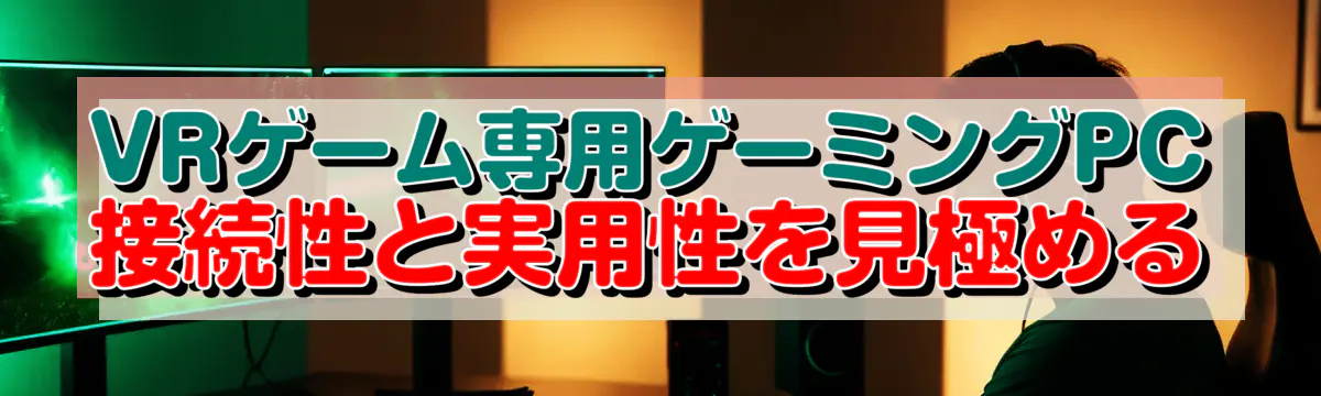 VRゲーム専用ゲーミングPC 接続性と実用性を見極める
