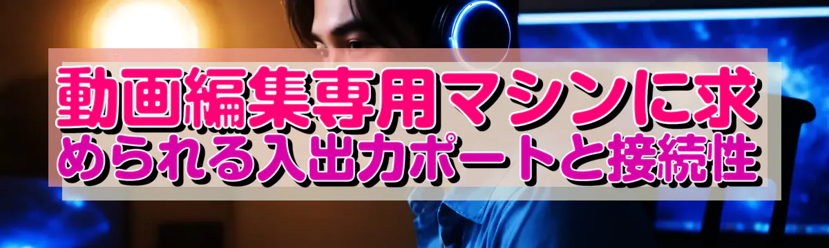動画編集専用マシンに求められる入出力ポートと接続性