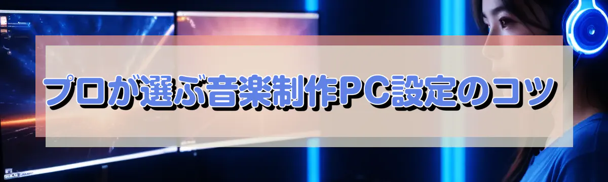 プロが選ぶ音楽制作PC設定のコツ