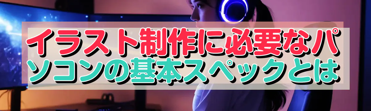 イラスト制作に必要なパソコンの基本スペックとは