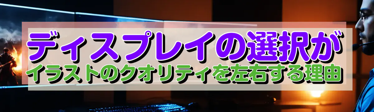 ディスプレイの選択がイラストのクオリティを左右する理由
