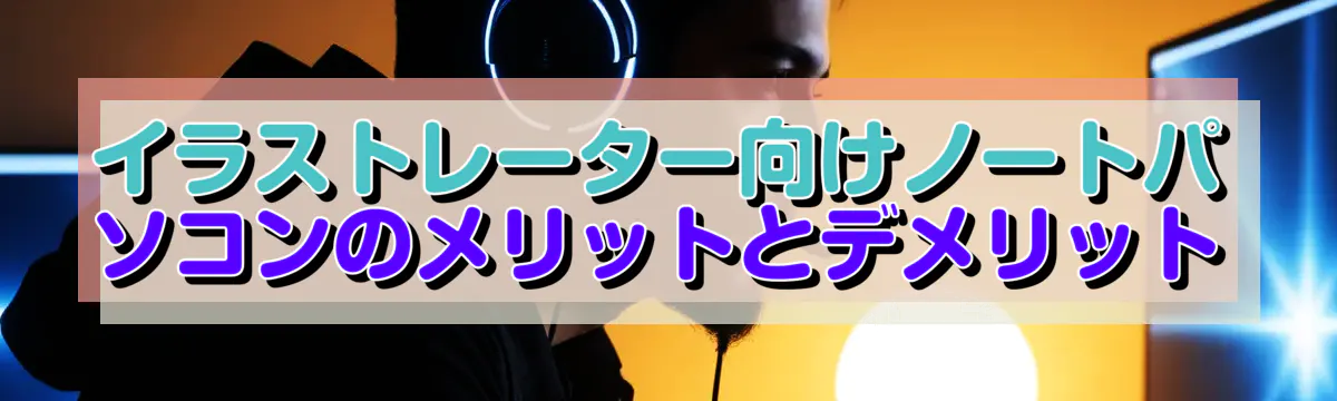 イラストレーター向けノートパソコンのメリットとデメリット