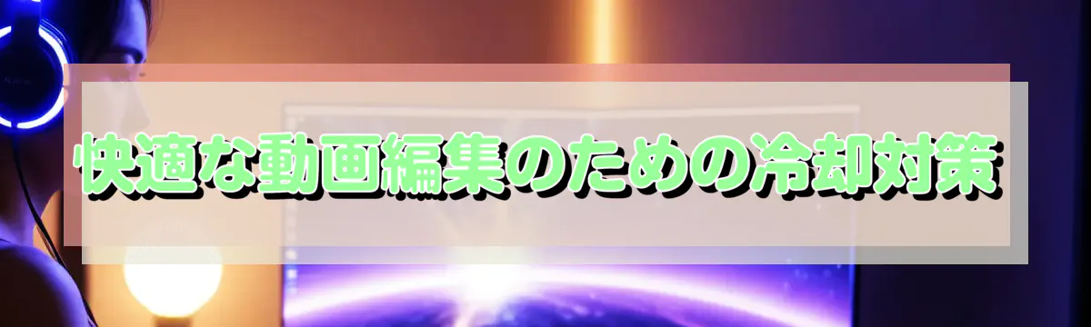 快適な動画編集のための冷却対策