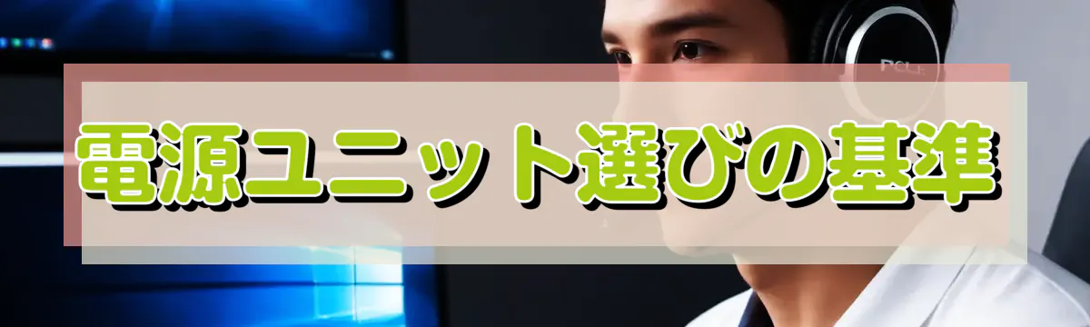 電源ユニット選びの基準