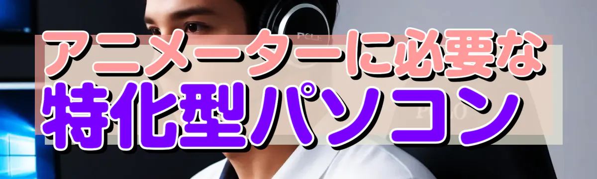 アニメーターに必要な特化型パソコン