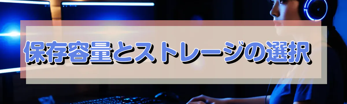 保存容量とストレージの選択 
