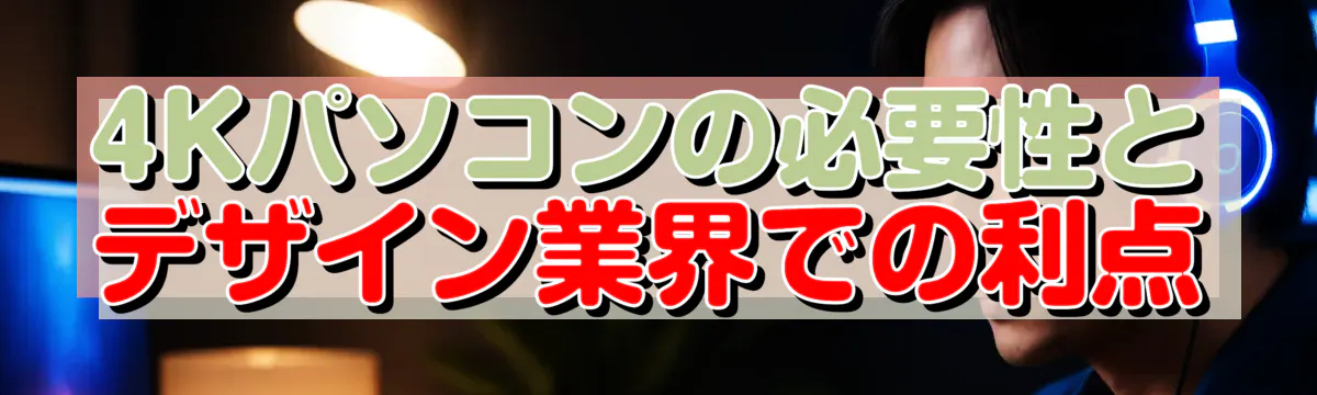 4Kパソコンの必要性とデザイン業界での利点

