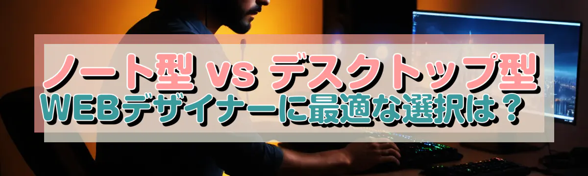 ノート型 vs デスクトップ型 WEBデザイナーに最適な選択は？ 
