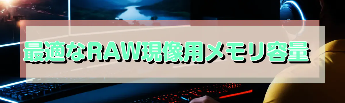 最適なRAW現像用メモリ容量