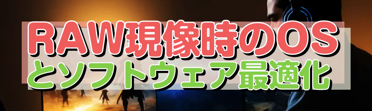 RAW現像時のOSとソフトウェア最適化