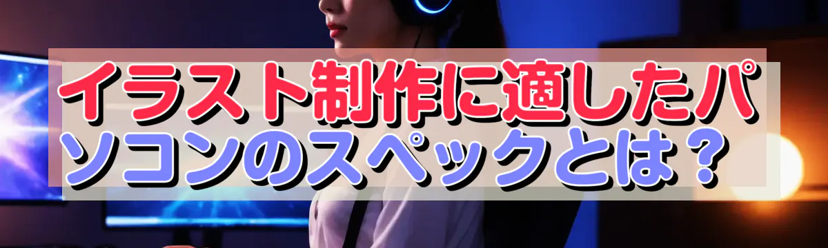 イラスト制作に適したパソコンのスペックとは?