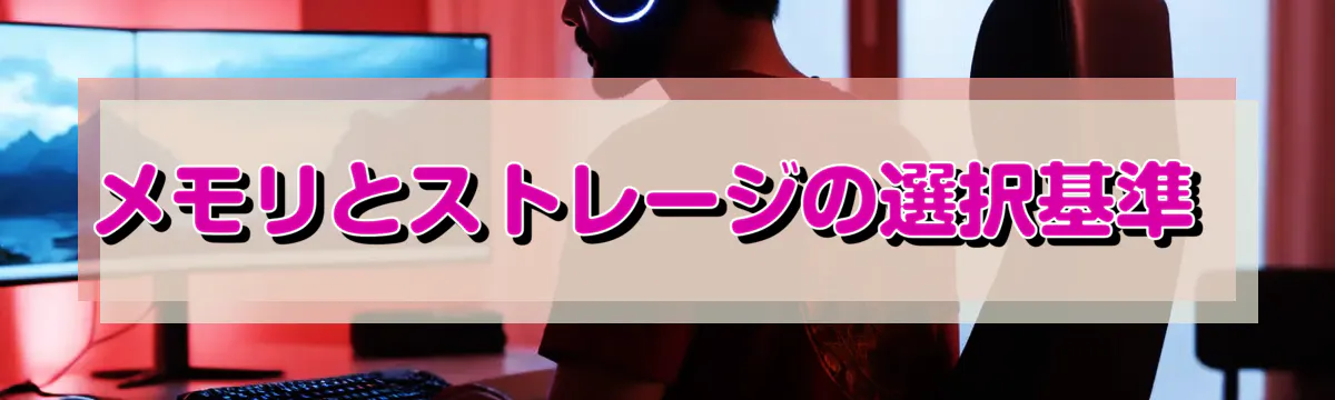 メモリとストレージの選択基準
