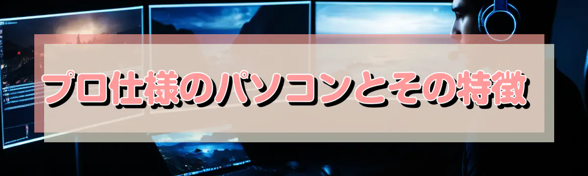 プロ仕様のパソコンとその特徴 
