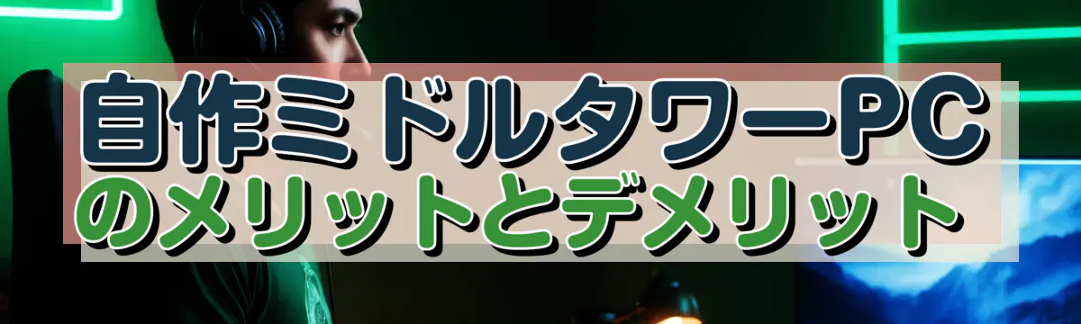 自作ミドルタワーPCのメリットとデメリット 
