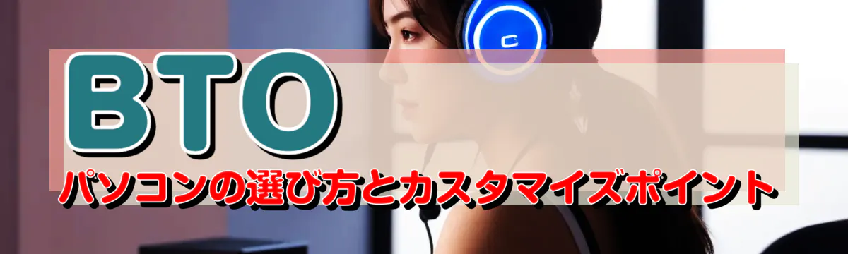 BTOパソコンの選び方とカスタマイズポイント