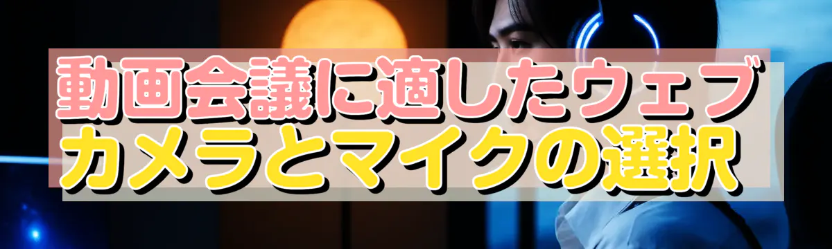 動画会議に適したウェブカメラとマイクの選択
