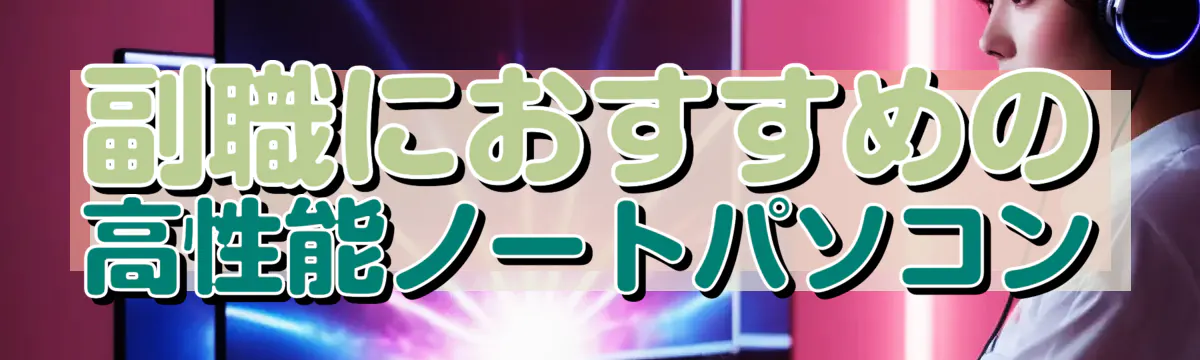 副職におすすめの高性能ノートパソコン
