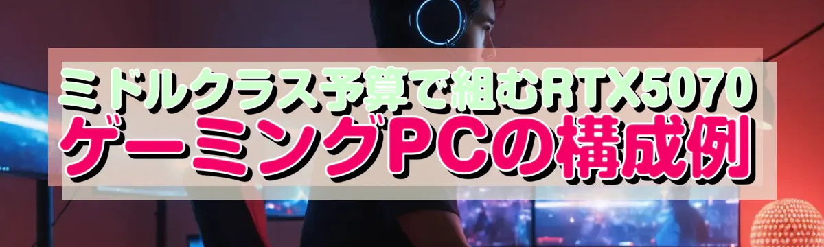 ミドルクラス予算で組むRTX5070ゲーミングPCの構成例