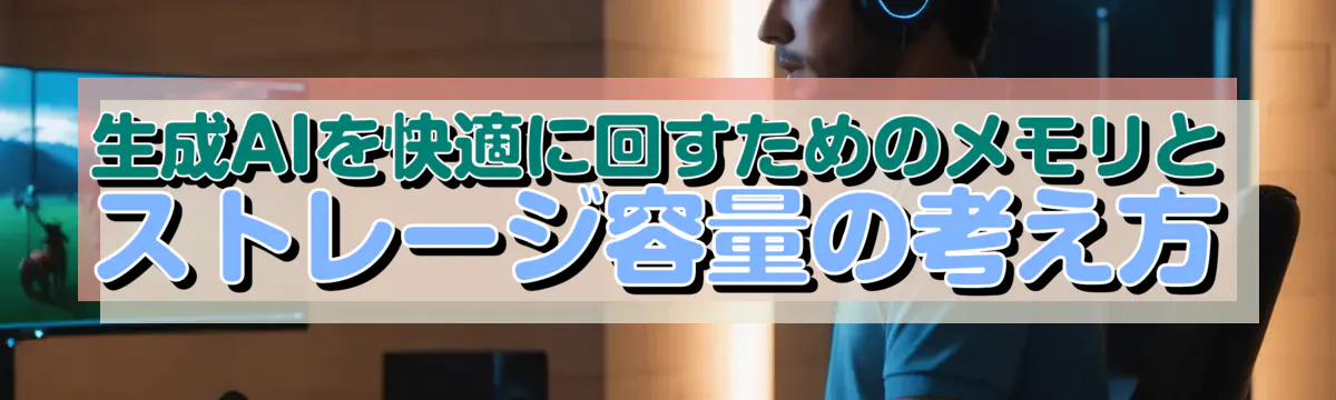 生成AIを快適に回すためのメモリとストレージ容量の考え方