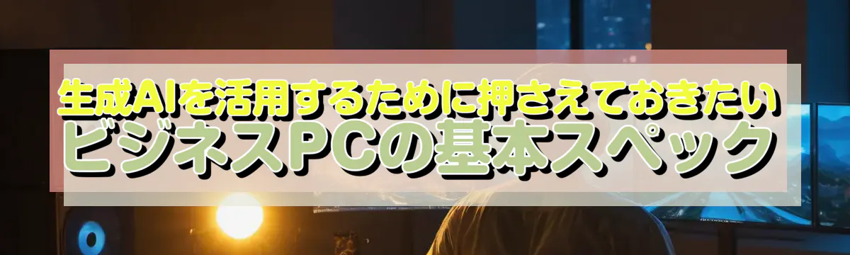 生成AIを活用するために押さえておきたいビジネスPCの基本スペック