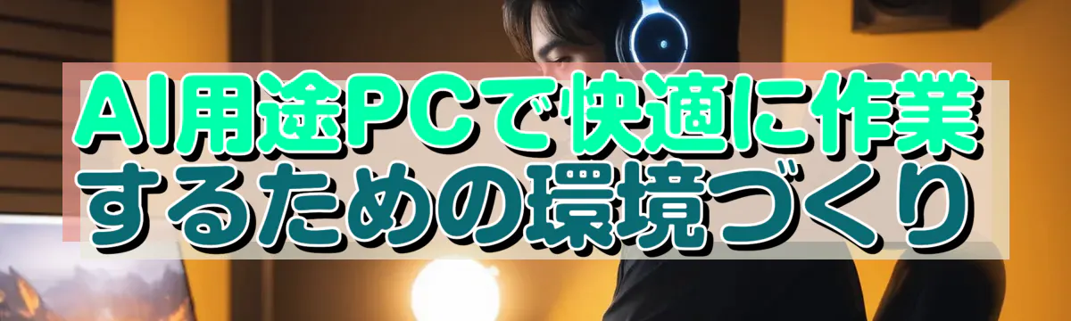 AI用途PCで快適に作業するための環境づくり