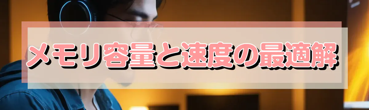 メモリ容量と速度の最適解