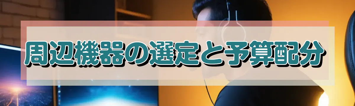 周辺機器の選定と予算配分