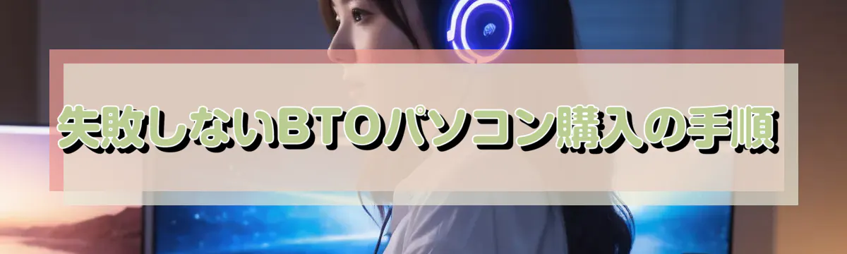 失敗しないBTOパソコン購入の手順