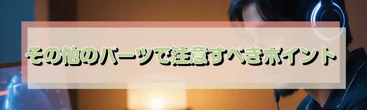 その他のパーツで注意すべきポイント