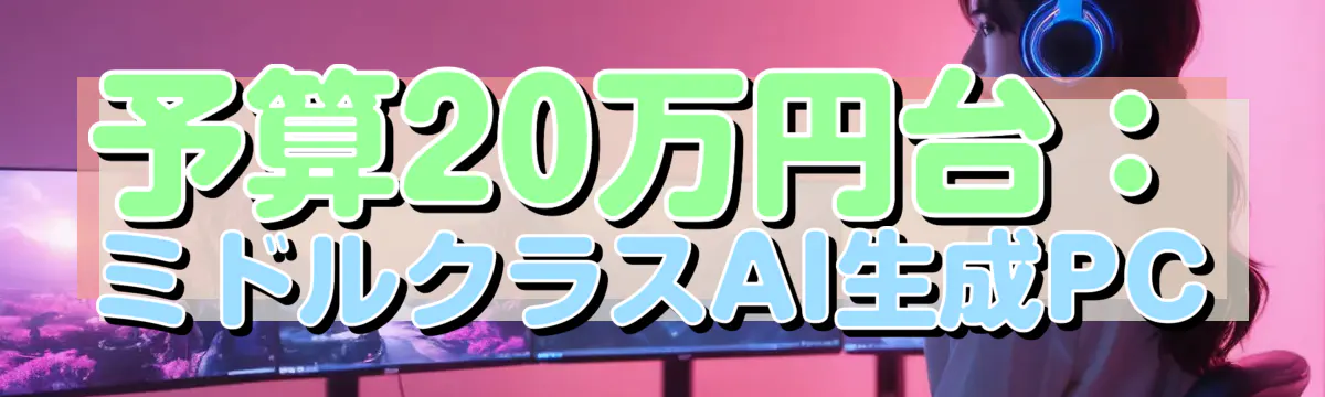 予算20万円台:ミドルクラスAI生成PC