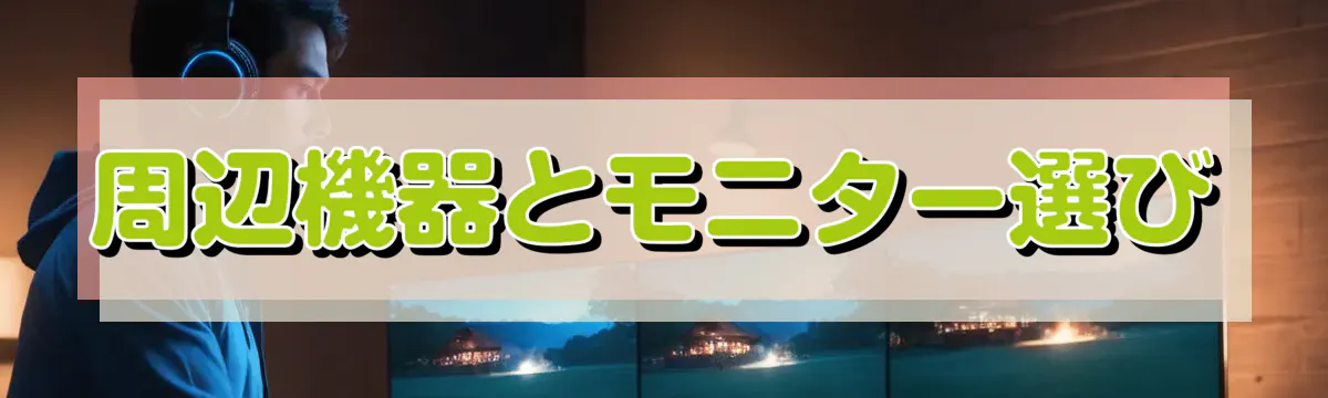 周辺機器とモニター選び