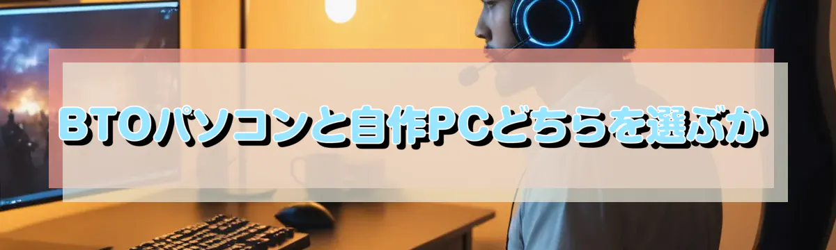 BTOパソコンと自作PCどちらを選ぶか
