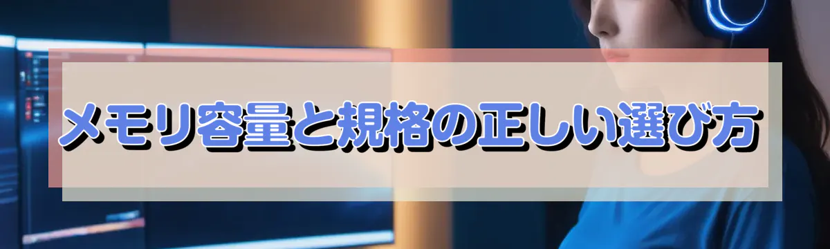メモリ容量と規格の正しい選び方