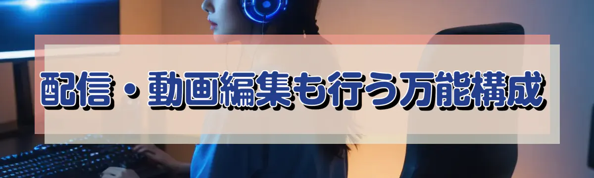 配信・動画編集も行う万能構成