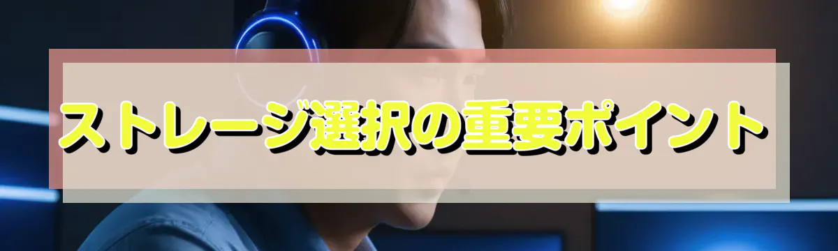 ストレージ選択の重要ポイント