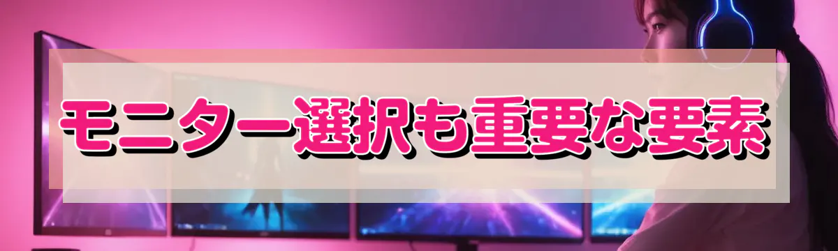 モニター選択も重要な要素
