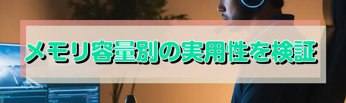 メモリ容量別の実用性を検証