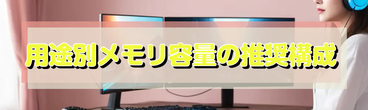 用途別メモリ容量の推奨構成