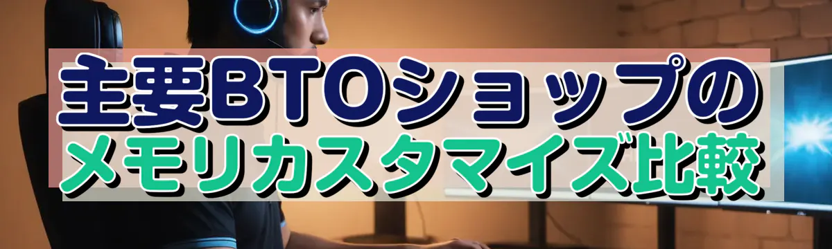 主要BTOショップのメモリカスタマイズ比較