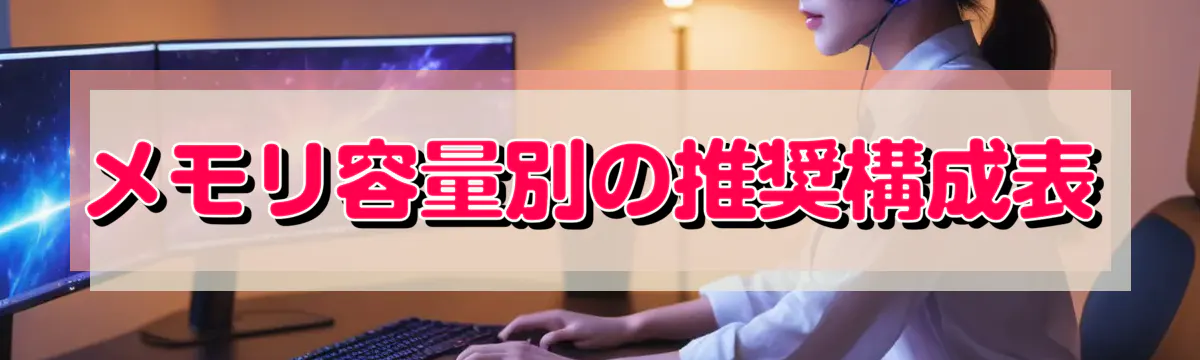 メモリ容量別の推奨構成表