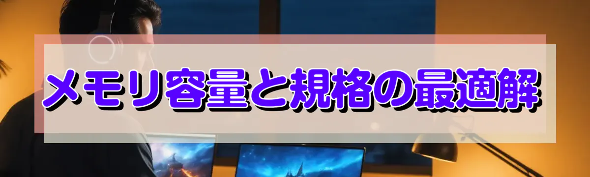 メモリ容量と規格の最適解