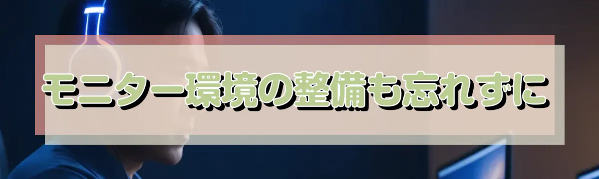 モニター環境の整備も忘れずに