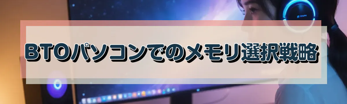BTOパソコンでのメモリ選択戦略