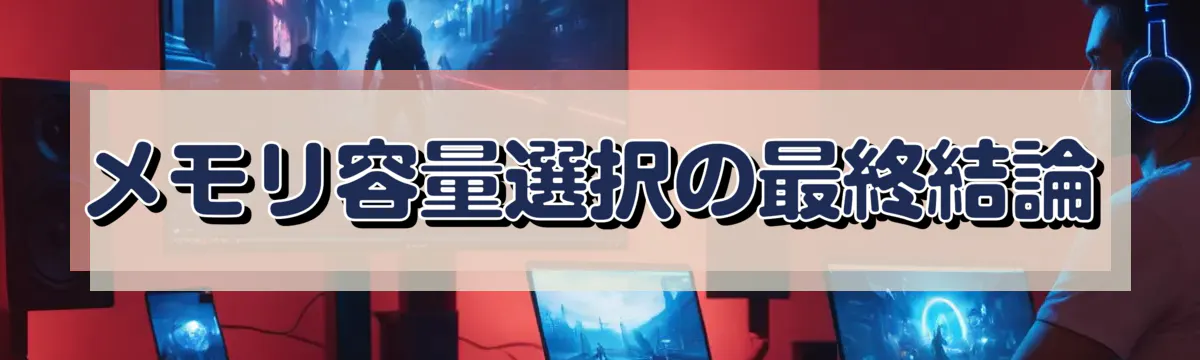 メモリ容量選択の最終結論