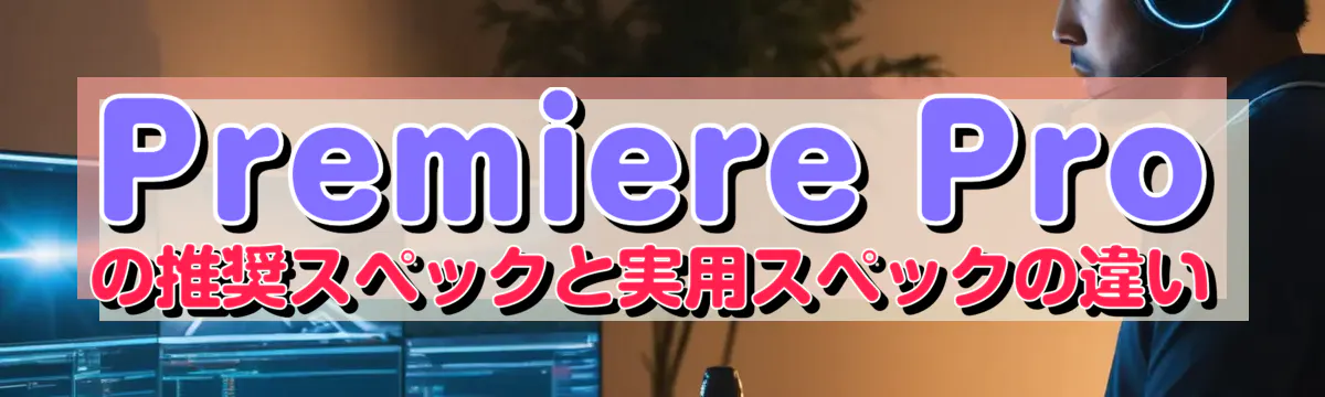 Premiere Proの推奨スペックと実用スペックの違い