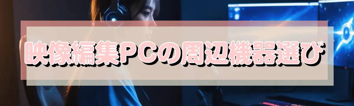 映像編集PCの周辺機器選び