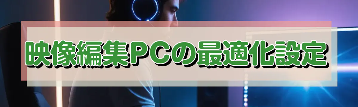 映像編集PCの最適化設定
